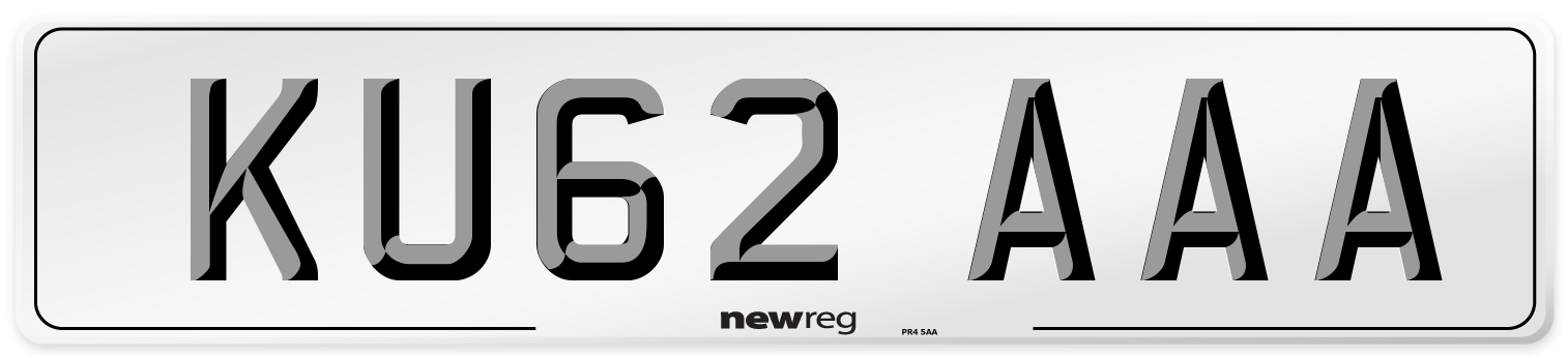 KU62 AAA Number Plate from New Reg